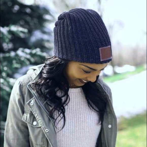 Melon Oversized Slouch Beanie Navy Blue 